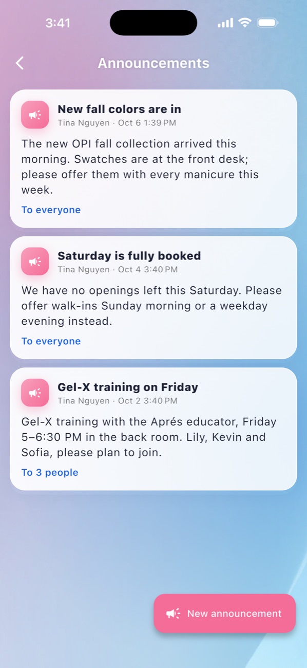 MniaPOS Hub: Announcements