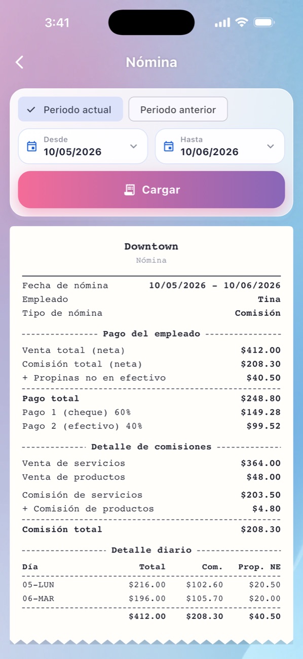 MniaPOS Hub: Recibo de pago